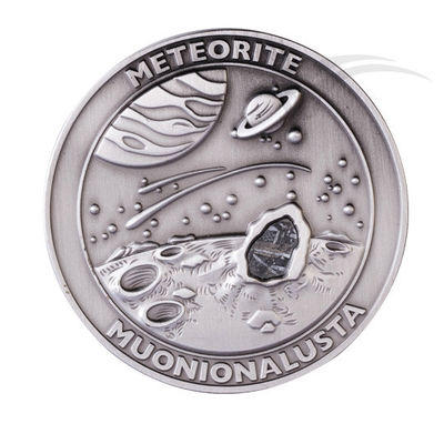Космический метеорит Муонионалуста Металлическая монета Коллекционная 40 мм Бог Медь