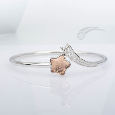 Стильный 925 Sterling Silver Meteorite Bracelet женский стреляющий звёздочек браслет 12 мм