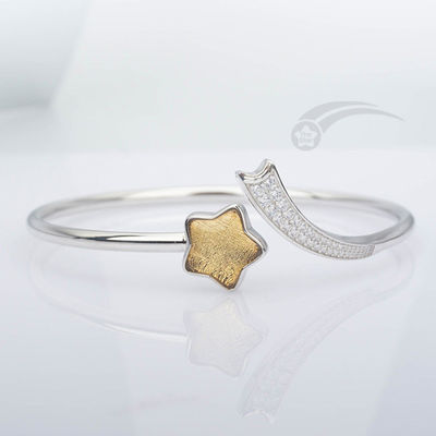 Стильный 925 Sterling Silver Meteorite Bracelet женский стреляющий звёздочек браслет 12 мм